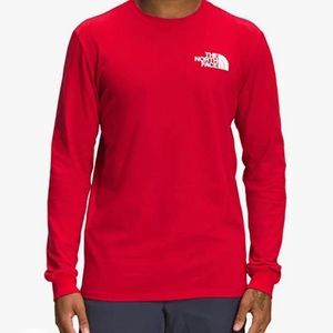 EUC north face Large Red Long sleeve tshirt